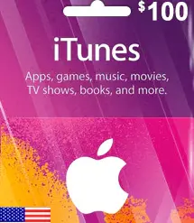 بطاقة 100$ ايتونز امريكي
