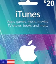 بطاقة 20$ ايتونز امريكي