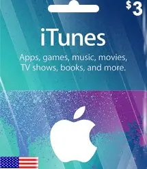بطاقة 3$ ايتونز امريكي